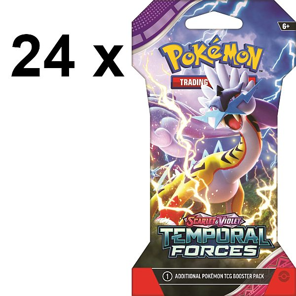 Product Image for Pokemon Scarlet & Violet 5: Temporal Forces Sleeved Booster Box (24 boosters)