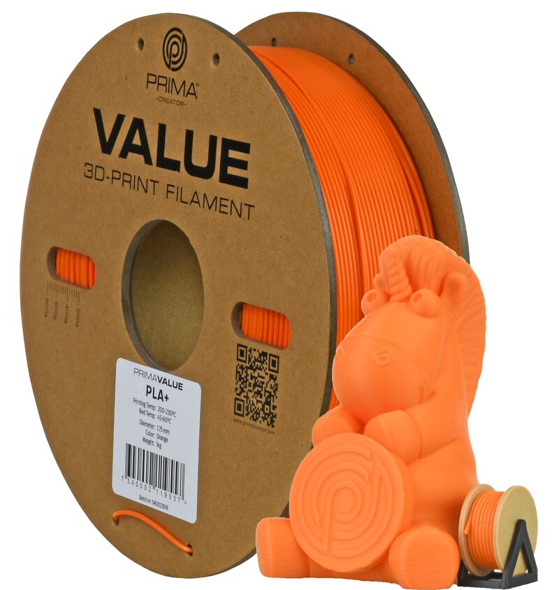 PrimaCreator PrimaValue PLA+ – 1.75mm – 1kg – Orange