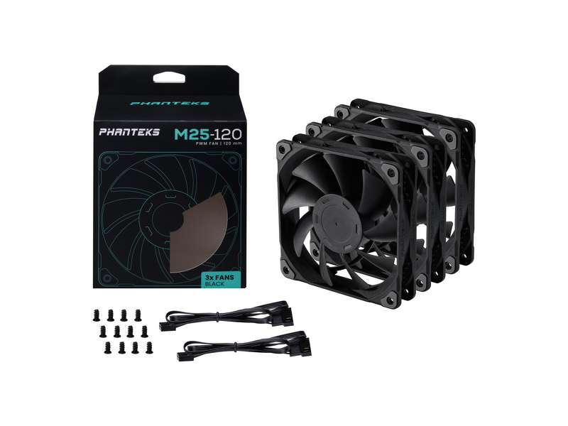 Product Image for Phanteks M25 / PWM / 120mm / 3-pack - Svart