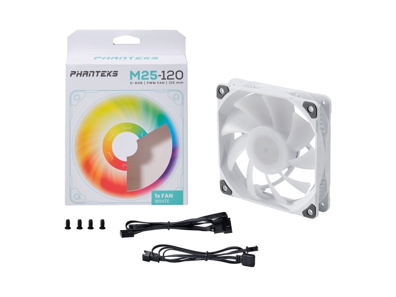 Phanteks M25 / PWM / 120mm / DRGB – Vit