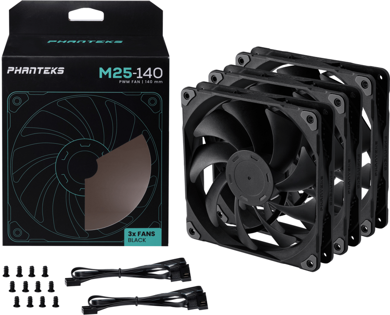 Product Image for Phanteks M25 / PWM / 140mm / 3-pack - Svart