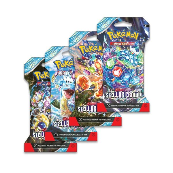 Product Image for Pokemon Scarlet & Violet 7: Stellar Crown Sleeved Booster Box (24 boosters)