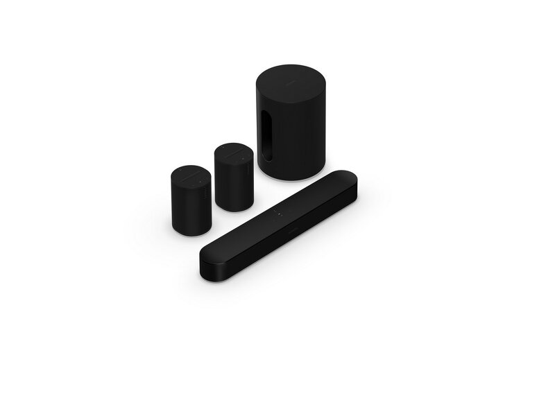 Sonos Beam (Gen2) Soundbar + 1x Sub Mini + 2x Era100 – Svart