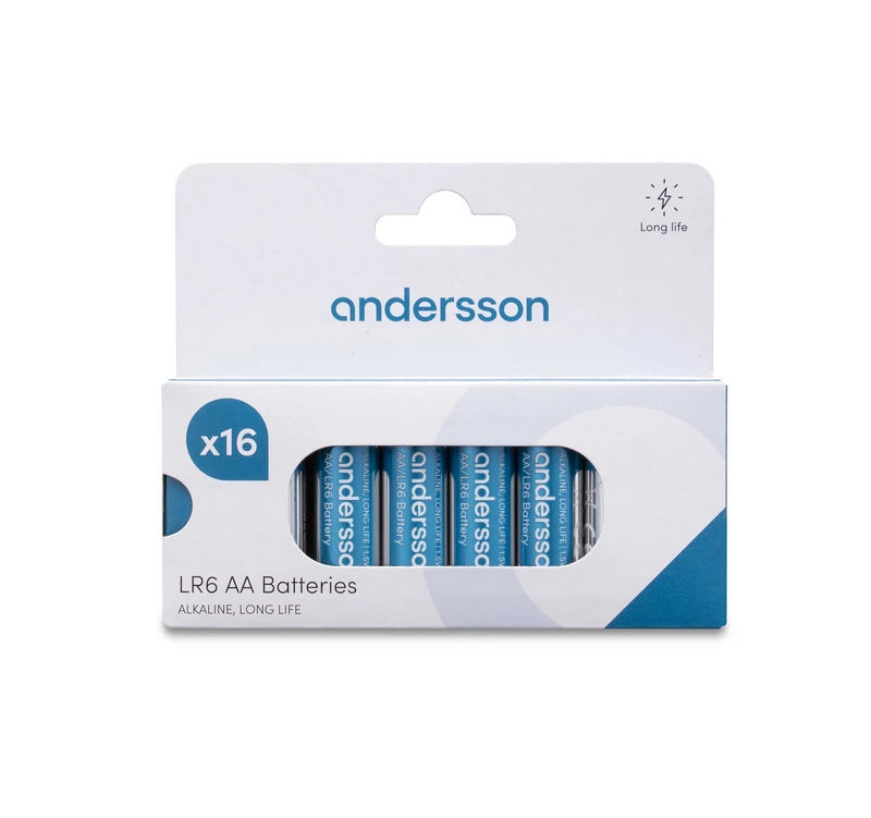 Product Image for Andersson LR06 AA Long Life Alkaline - 16-pack