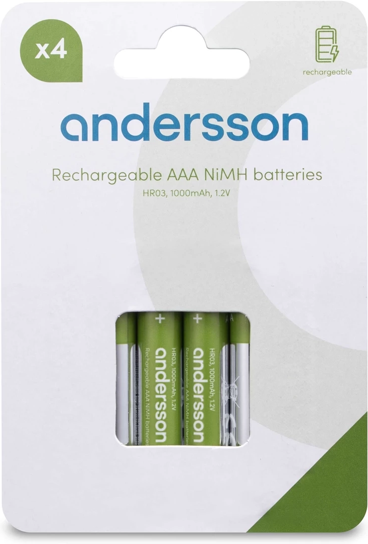 Product Image for Andersson HR03 AAA NiMH 950mAh - 4-pack