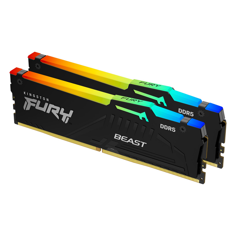 Product Image for Kingston FURY Beast RGB 32GB (2x16GB) / 6000 Mhz / DDR5 / CL36 / KF560C36BBE2AK2-32