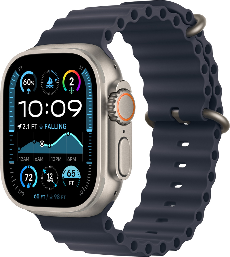 Product Image for Apple Watch Ultra 2 2024 GPS + Cel 49mm / Natural Titanium Case / Navy Ocean Band