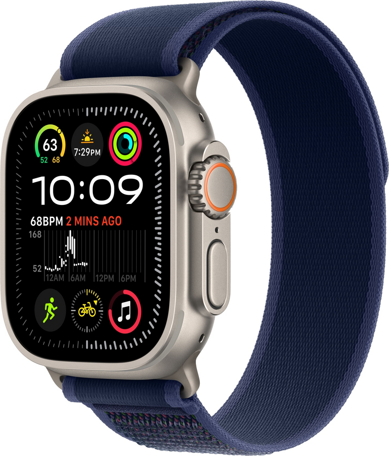 Product Image for Apple Watch Ultra 2 2024 GPS + Cel 49mm / Natural Titanium Case / Blue Trail Loop - M/L