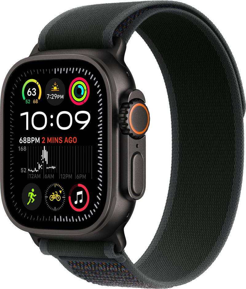 Product Image for Apple Watch Ultra 2 2024 GPS + Cel 49mm / Black Titanium Case / Black Trail Loop - S/M