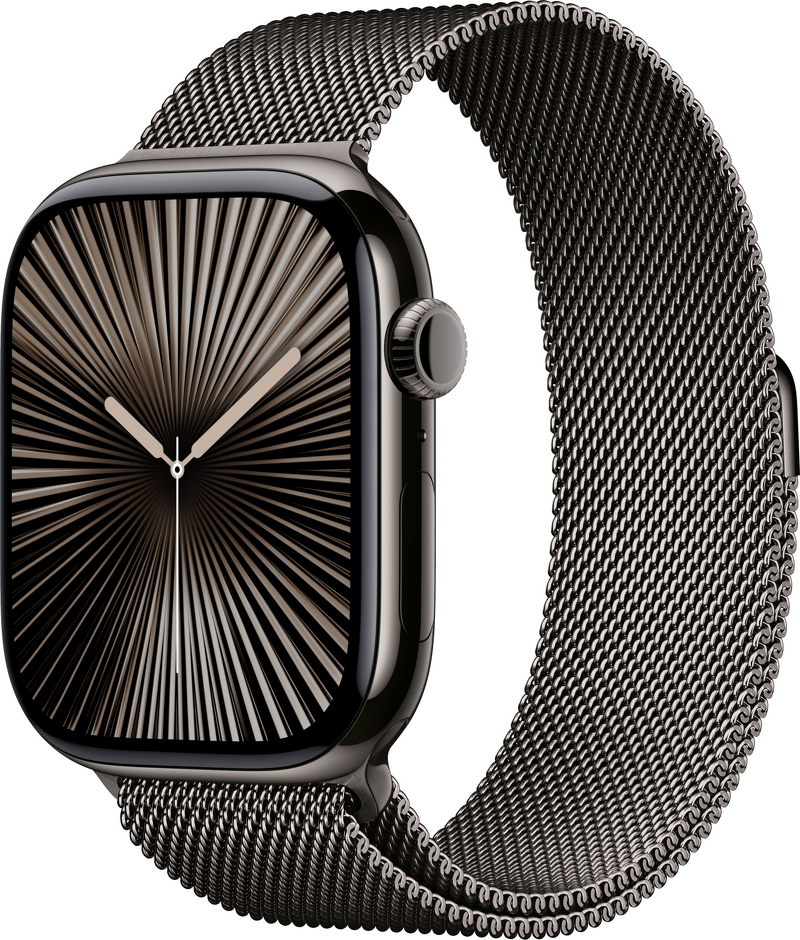 Product Image for Apple Watch Series 10 GPS + Cel 46mm / Slate Titanium Case / Slate Milanese Loop - S/M