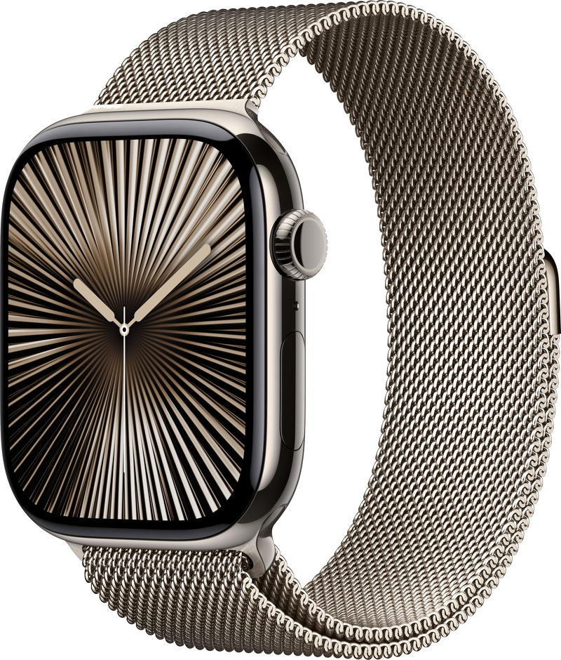 Product Image for Apple Watch Series 10 GPS + Cel 46mm / Natural Titanium Case / Natural Milanese Loop - M/L