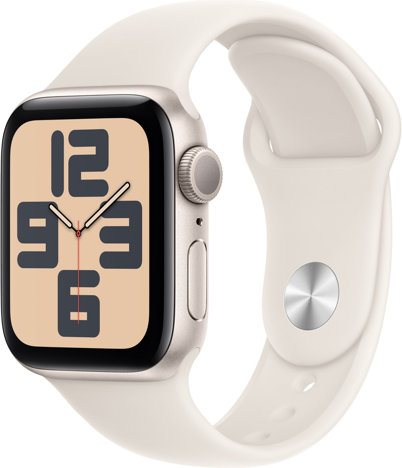 Product Image for Apple Watch SE 2024 GPS 40mm Starlight Aluminium Case / Starlight Sport Band - S/M