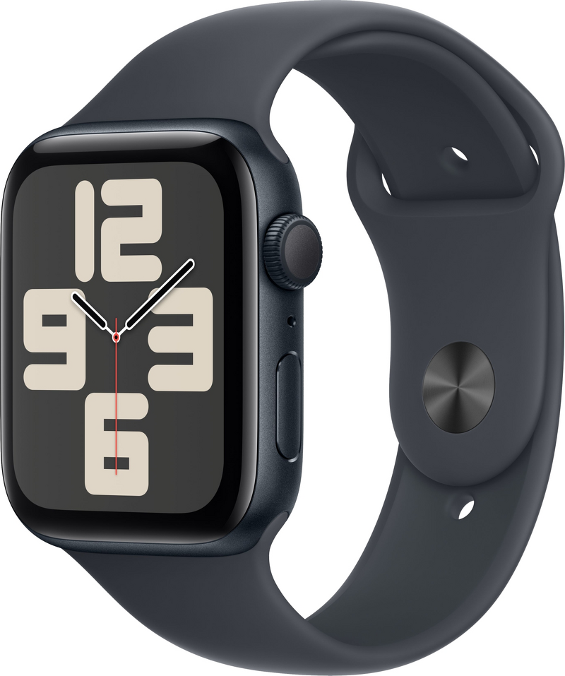 Product Image for Apple Watch SE 2024 GPS 44mm Midnight Aluminium Case / Midnight Sport Band - S/M