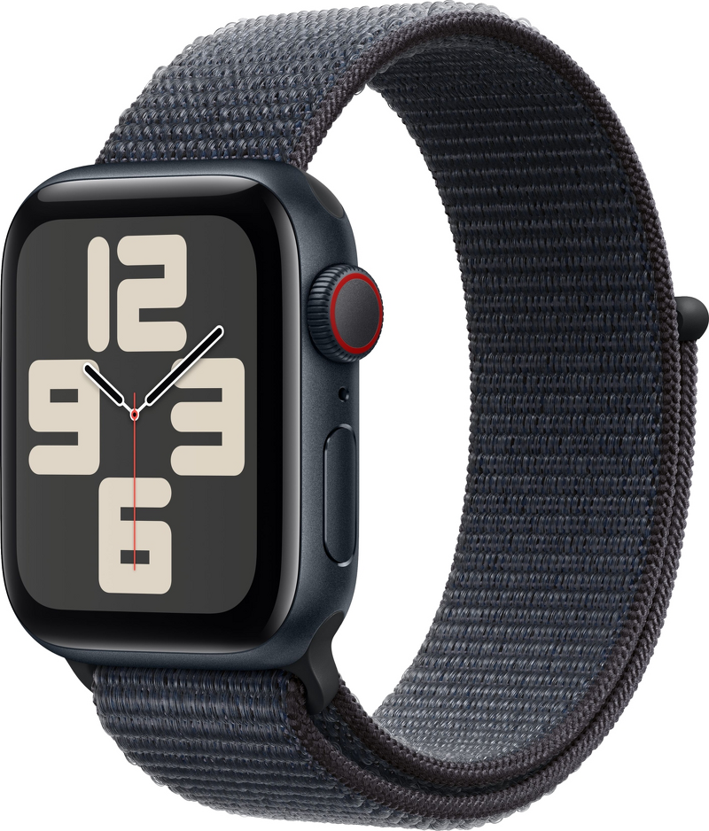 Product Image for Apple Watch SE 2024 GPS + Cel 40mm Midnight Aluminium Case / Ink Sport Loop