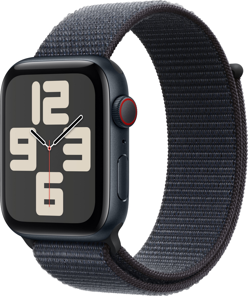 Product Image for Apple Watch SE 2024 GPS + Cel 44mm Midnight Aluminium Case / Ink Sport Loop
