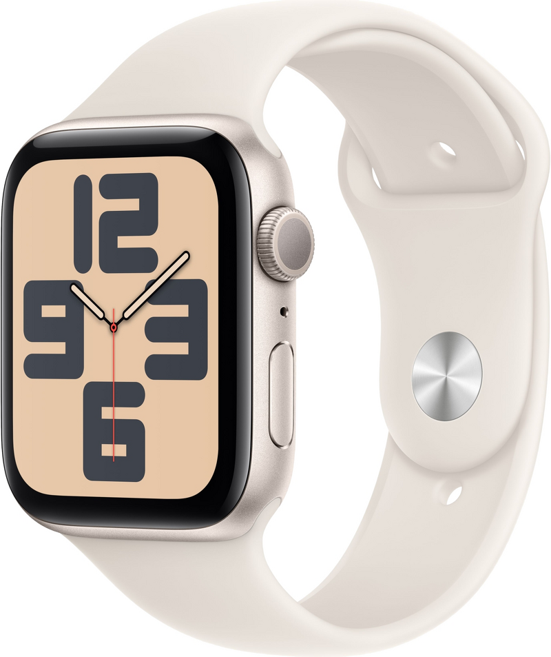 Product Image for Apple Watch SE 2024 GPS + Cel 44mm Starlight Aluminium Case / Starlight Sport Band - M/L
