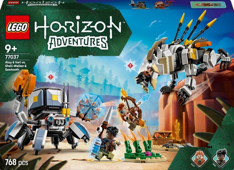 Läs mer om LEGO Horizon Aloy och Varl mot Sköldkryp och Sågtand 77037