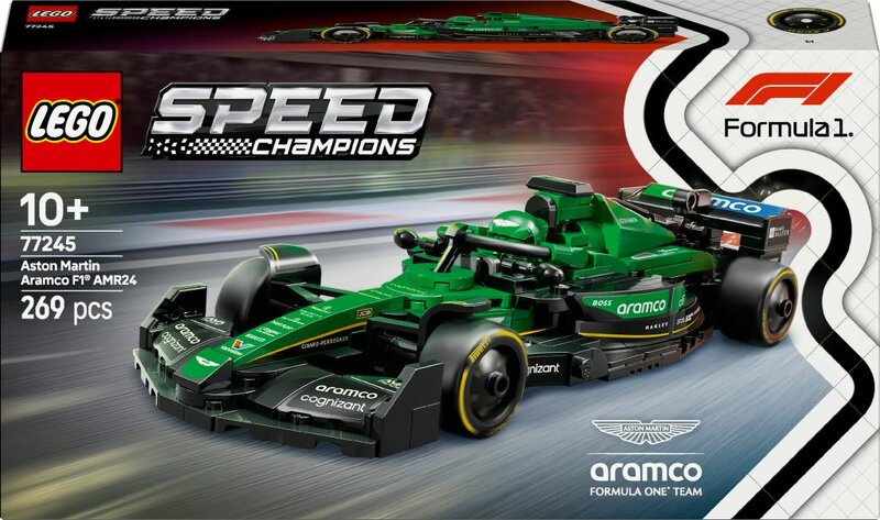 Läs mer om LEGO Speed Champions Aston Martin Aramco F1 AMR24 racerbil 77245