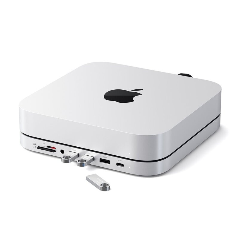 Satechi Stand & Hub för Mac mini/Studio med NVMe SSD – Silver