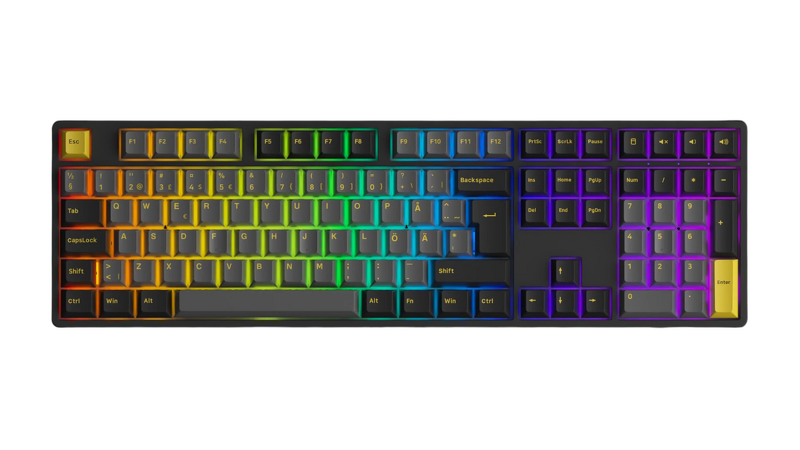 Product Image for Akkogear 5108B Plus-S Black & Gold V3 Cream Yellow Pro