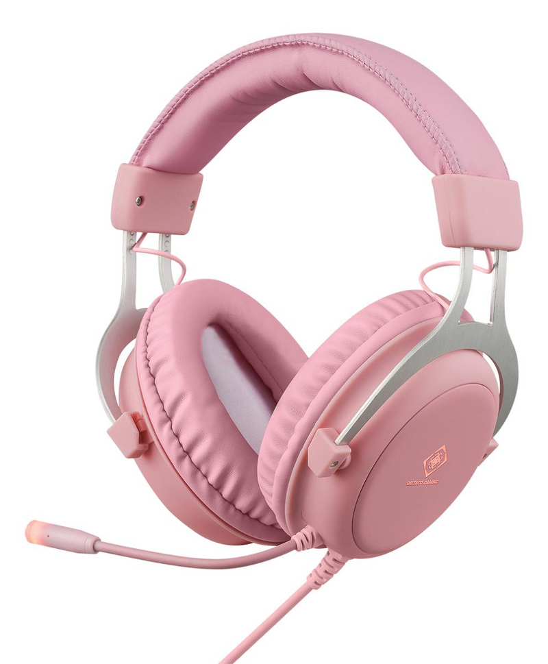 Product Image for Deltaco gaming PH85 Headset / 57mm element / LED - Rosa