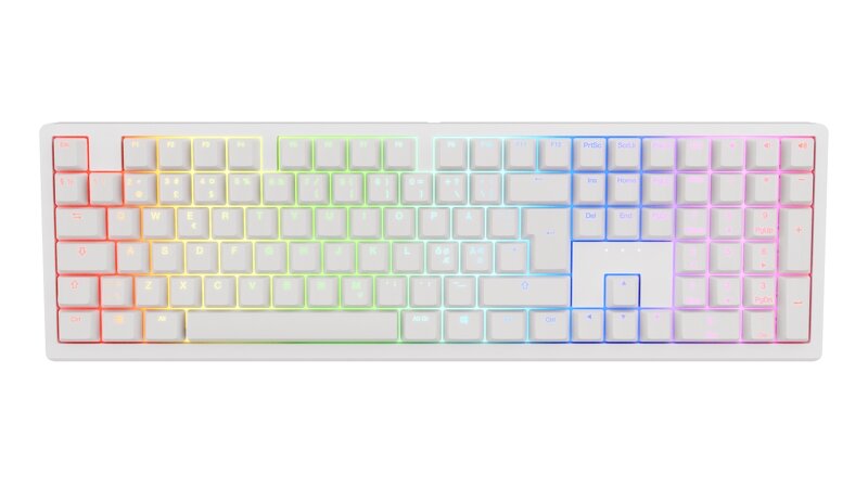 Ducky Zero / Fullsize / Cherry MX2A Brown / RGB / Wireless (Tri/mode) – White