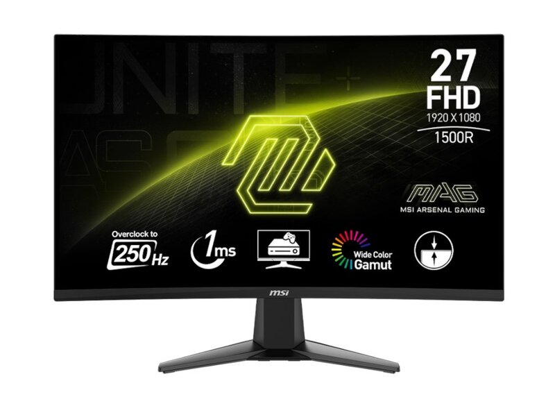 MSI 27C6X Curved / 27″ / VA / FHD / 250 Hz / 1ms / 2xHDMI,DP / FreeSync / VESA