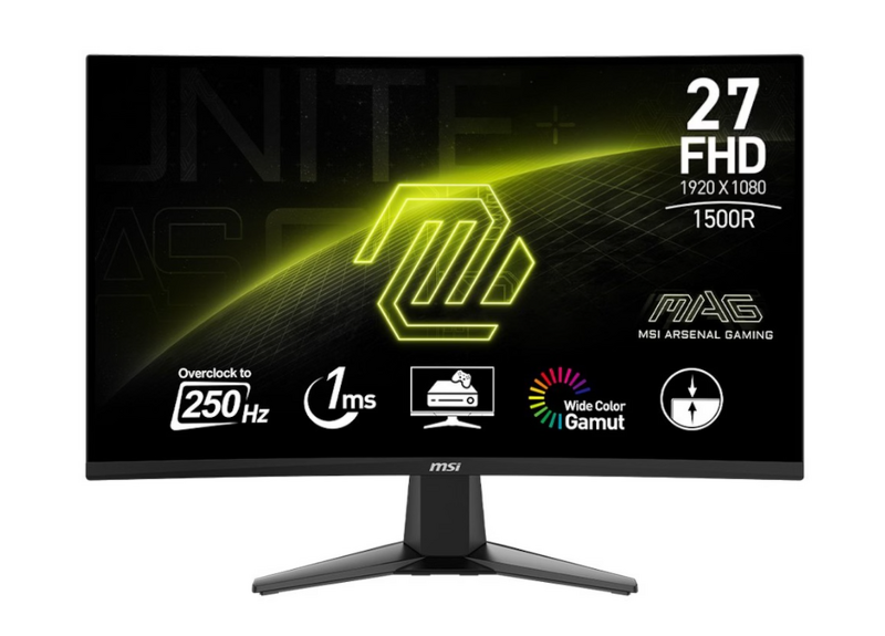 Product Image for MSI 27C6X Curved / 27" / VA / FHD / 250 Hz / 1ms / 2xHDMI,DP / FreeSync / VESA