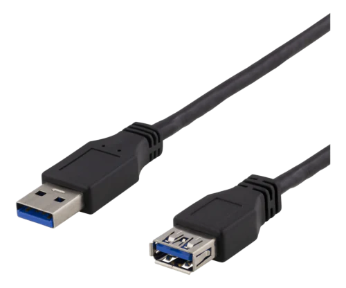 Product Image for Deltaco USB 3.1 Gen1 Extension cable 3m USBA male>USBA female black