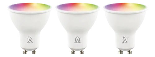 Deltaco Smart Home LED Lamp RGB GU10 PAR16 – 3-pack