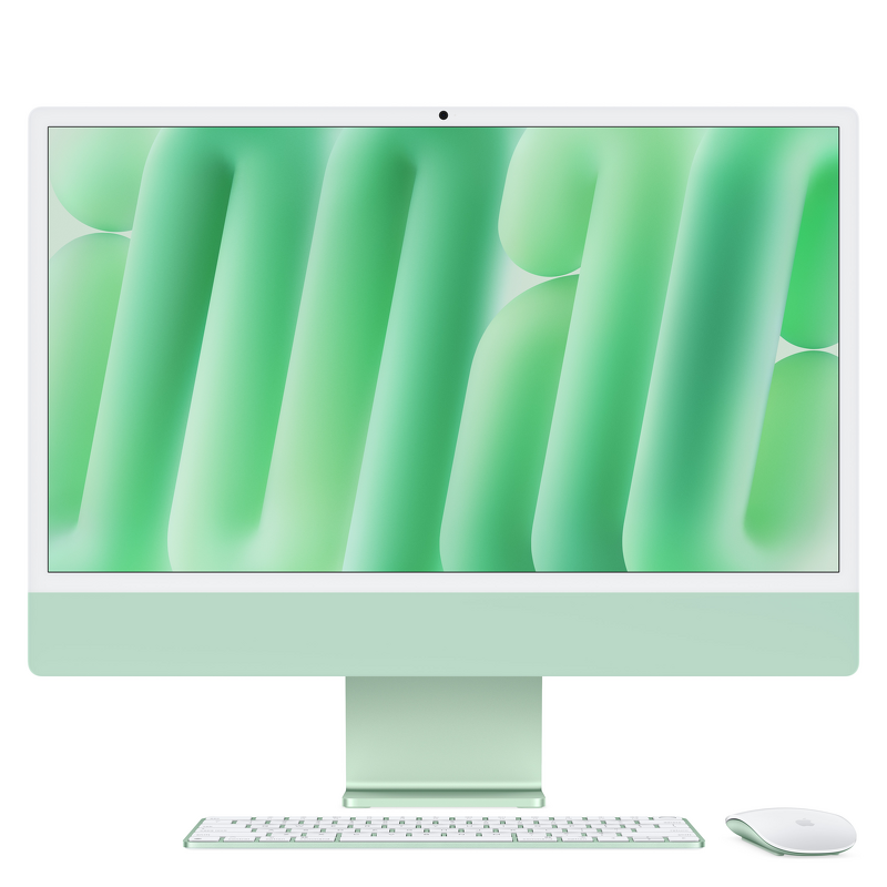 Product Image for Apple 24" iMac / Retina 4.5K / Apple M4 chip / 10-core CPU / 10-core GPU / 24GB / 512GB SSD - Green