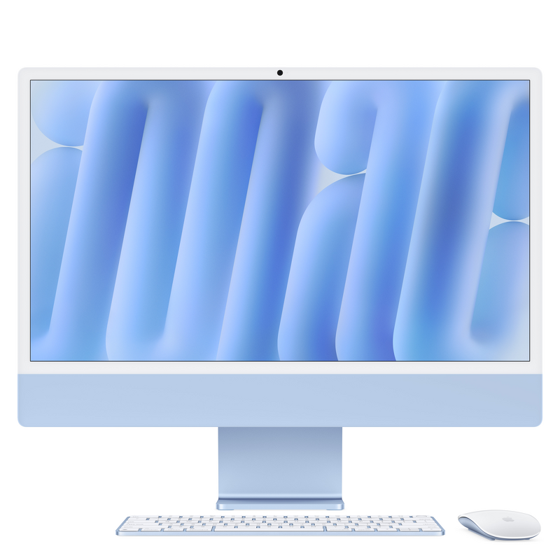 Product Image for Apple 24" iMac / Retina 4.5K / Apple M4 chip / 10-core CPU / 10-core GPU / 24GB / 512GB SSD - Blue