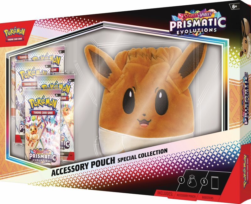 Läs mer om Pokemon Scarlet & Violet 8.5: Prismatic Evolutions Accessory Pouch Bundle