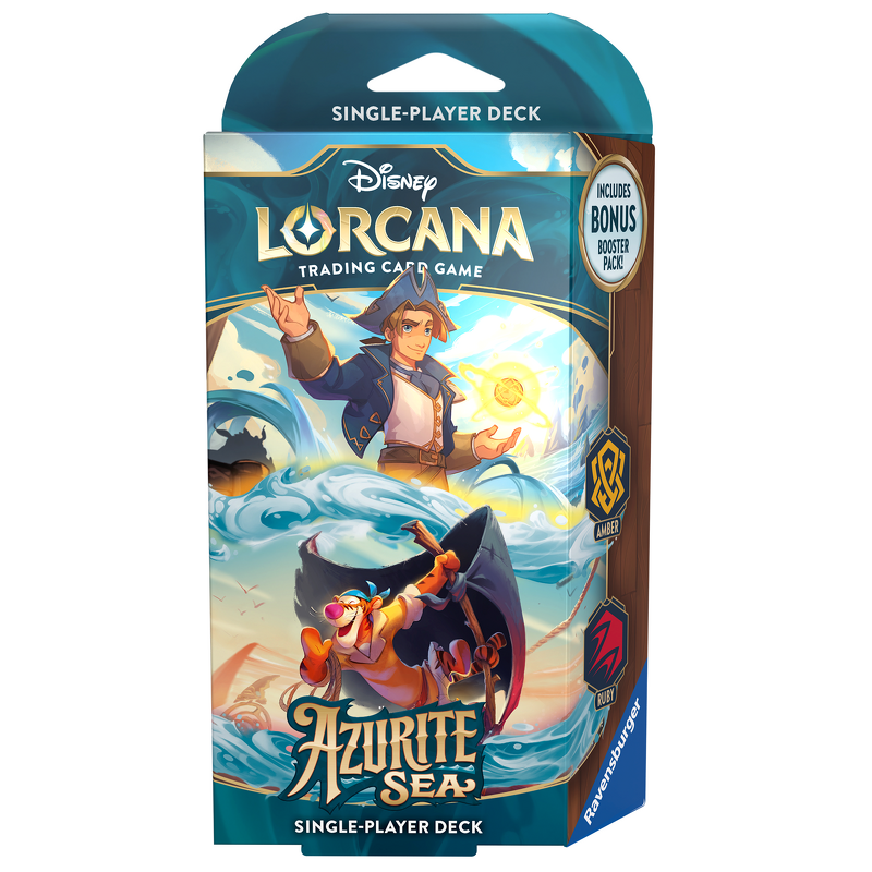 Product Image for Lorcana Azurite Sea Starter Deck Amber/Ruby