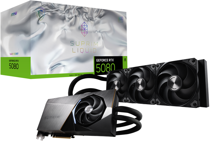Product Image for MSI GeForce RTX 5080 16G SUPRIM LIQUID