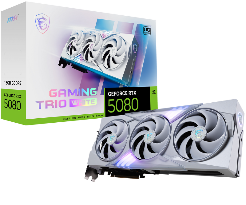 Product Image for MSI GeForce RTX 5080 16G GAMING TRIO OC WHITE