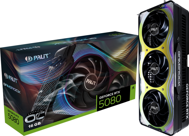 Product Image for Palit GeForce RTX 5080 GameRock OC 16GB