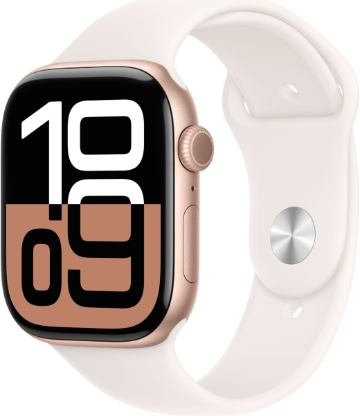 Product Image for Apple Watch Series 10 GPS + Cel 46mm / Rose Gold Aluminium Case / Light Blush Sport Band - S/M (Fyndvara - Klass 1)
