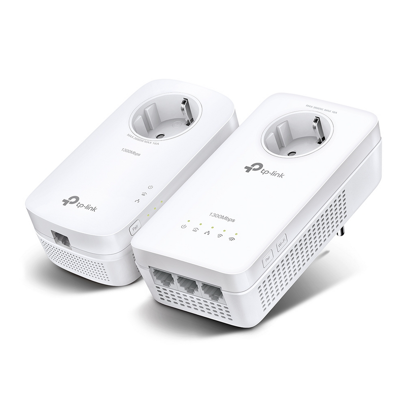 Product Image for TP-Link TL-WPA8631P KIT / AV1300 Gigabit Passthrough Powerline ac Wi-Fi Kit