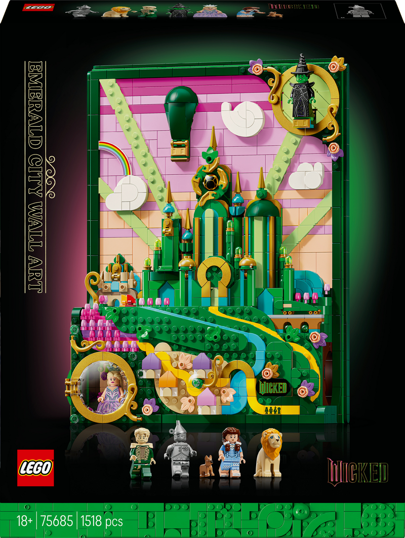 Product Image for LEGO Wicked Emerald City – väggkonst 75685