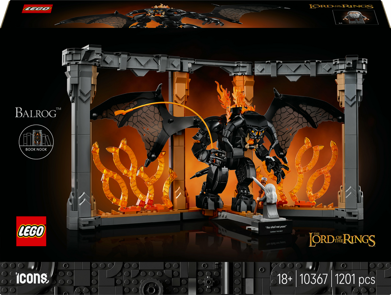 Product Image for LEGO Icons Sagan om ringen: bokstöd med Balrog 10367