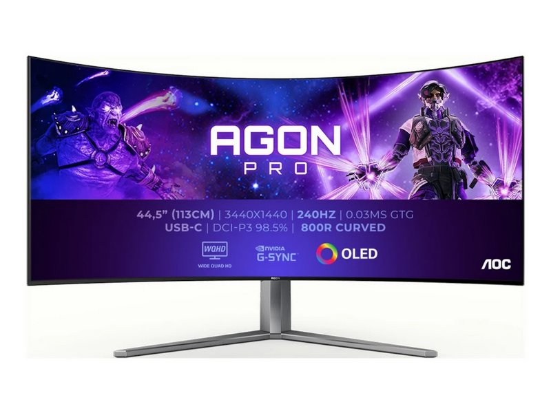 Product Image for AOC AG456UCZD / 45'' / QD-OLED / 3440x1440 / 240 Hz / 0,03 ms / DP, USB -C