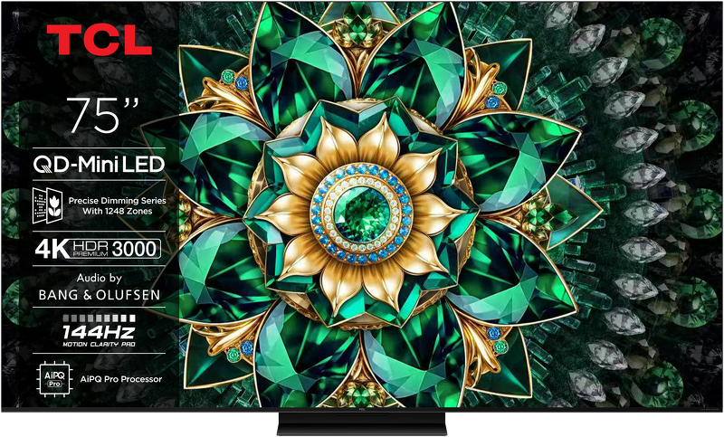 Product Image for TCL 75'' 85T8C / 4K / QLED / 144 Hz / Google TV
