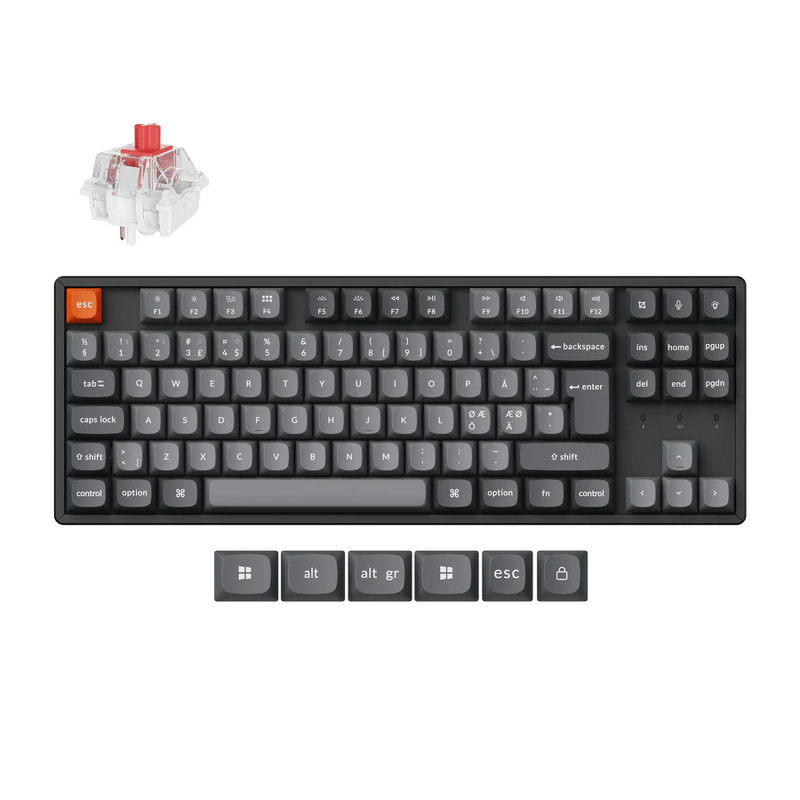 Product Image for Keychron K8 MAX Wireless Tri-Mode Hot Swap QMK/VIA Keychron Super Red