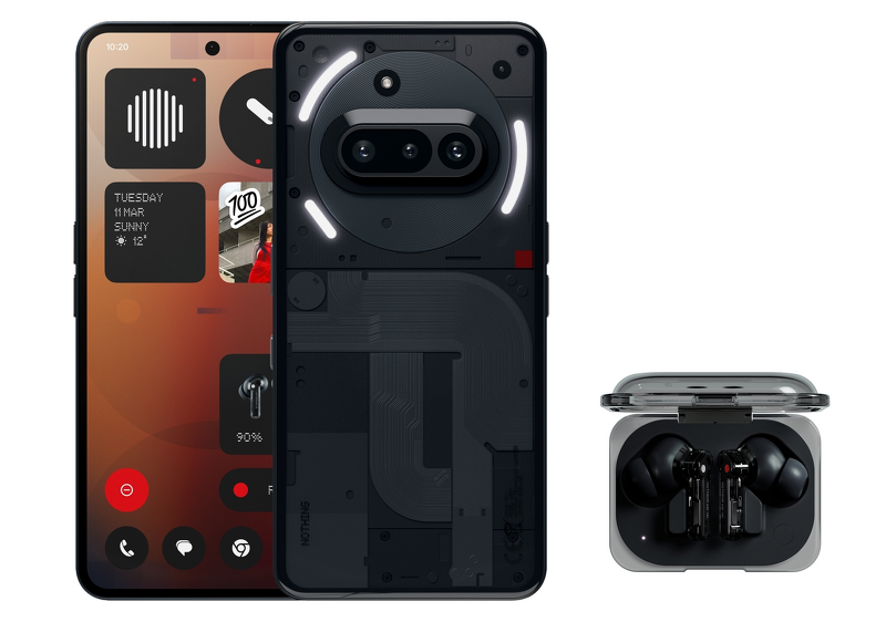 Product Image for Nothing Phone (3a) 8/128GB + Nothing Ear (a) - Svart