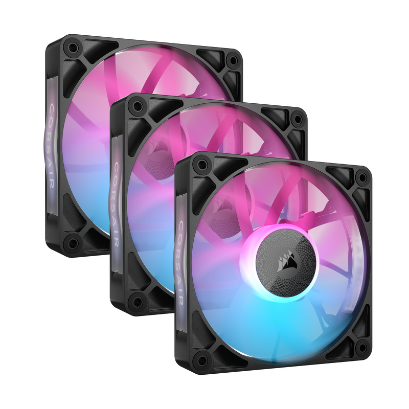 Product Image for Corsair iCUE LINK RX120 / RGB / 120mm / PWM / 3-pack - Svart