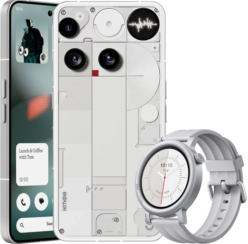 Product Image for Nothing Phone (3) 16/512GB - Vit + CMF Watch 3 Pro by Nothing - Light Grey