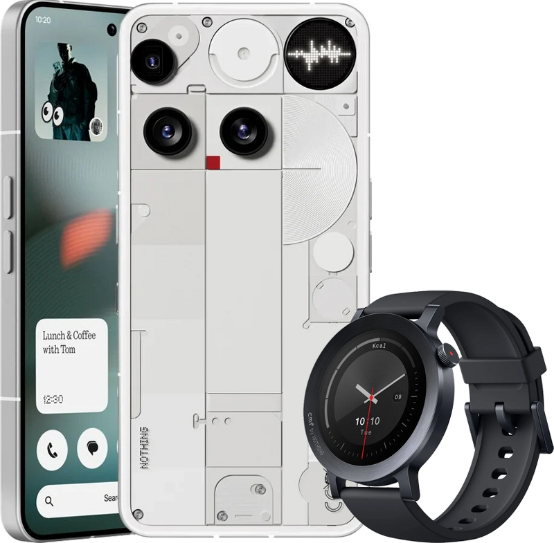 Product Image for Nothing Phone (3) 16/512GB - Vit + CMF Watch 3 Pro by Nothing - Dark Grey