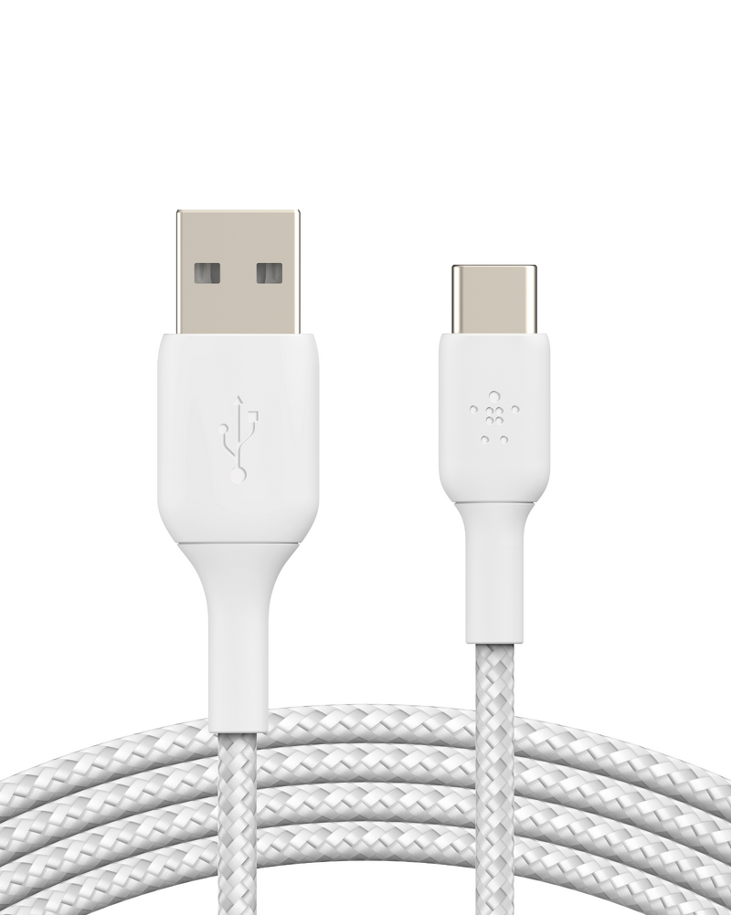 Product Image for Belkin USB-A till USB-C / Flätad / 2m - Vit