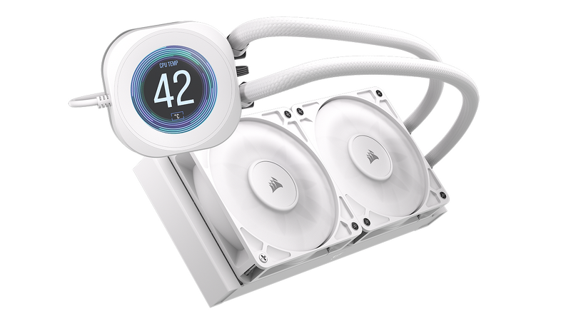 Product Image for Corsair Nautilus 240 RS LCD Liquid CPU Cooler / 240mm - Vit